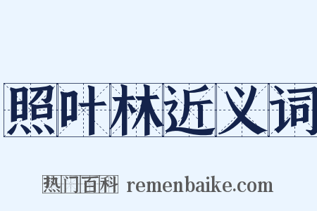 照叶林近义词是什么意思的图片